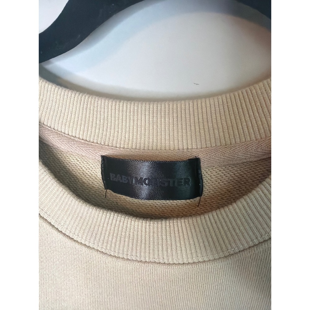 BABYMONSTER Official Merch Devil Heart Graphic Sweatshirt Cream XL BR-TKO-036 - Picture 6 of 7
